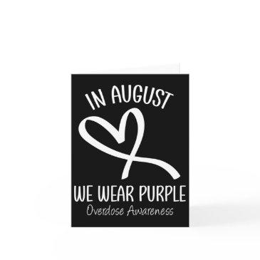 heart in august we wear purple overdose awareness invitations