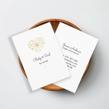 heart mandala yoga massage wellness business invitations