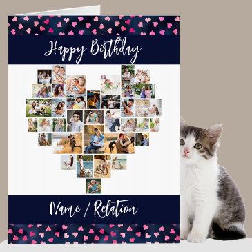 heart photo collage 36 pics any age big birthday invitations