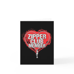 Small Heart Surgery Humor Funny Zipper Club Member Invitations Front View