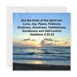 Small Heavenly Galatians Fruit Of The Spirit Design Invitation Front View