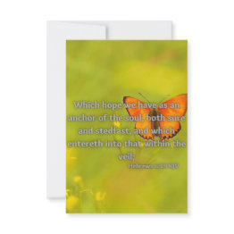 Small Hebrews 6:19 Kjv Bible Scripture Pic Greeting Invitations Front View