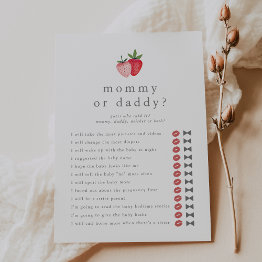 Small Heidi Guess Who Mommy Daddy Baby Shower Game Invitations Front View