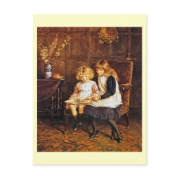 Small Helen Allingham: The Reading Lesson Art Postinvitations Front View
