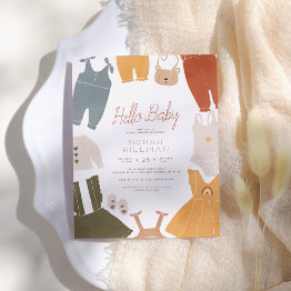 Small Hello Baby | Boho Clothes Girl Budget Baby Shower Front View