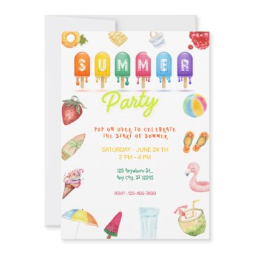 hello summer party invitation