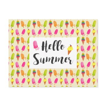hello summer popsicles and ice cream postinvitations