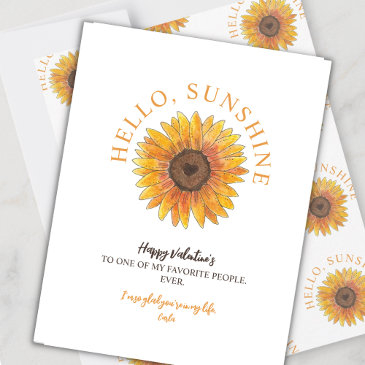 hello sunshine valentine's day holiday invitations