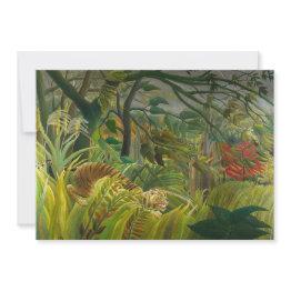 Small Henri Rousseau - Surprised! Invitation Front View