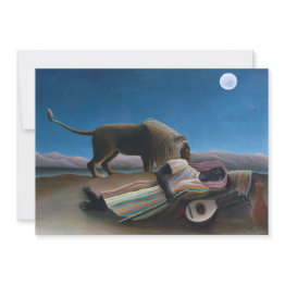 Small Henri Rousseau - The Sleeping Gypsy Invitation Front View