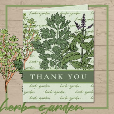 herb garden thank you invitations