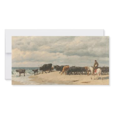 herd of cattle beside the sea (by eugène burnand) invitations