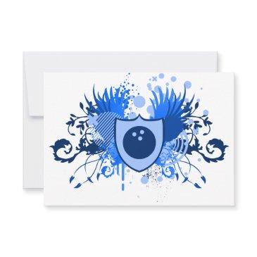 hi-fi bowling crest invitation