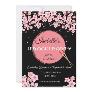 hibachi japanese dinner birthday party invitation