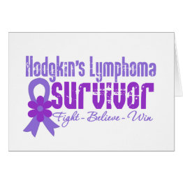 Small Hodgkins Lymphoma Survivor Flower Ribbon Front View