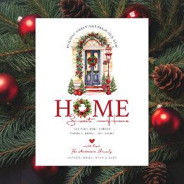 Small Holiday Greetings New Home Moving Announcement Postinvitations Front View