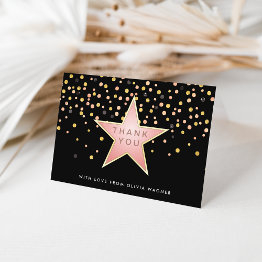 Small Hollywood Glam Personalized Thank You Front View
