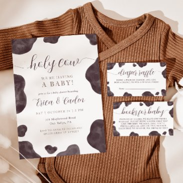 holy cow baby shower invitation