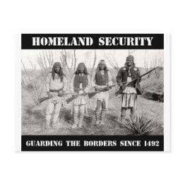 Small Homeland Security Guarding The Borders Since 1492 Postinvitations Front View