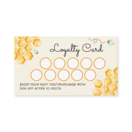 Small Honey Bees Beekeeper Loyalty Invitations Front View