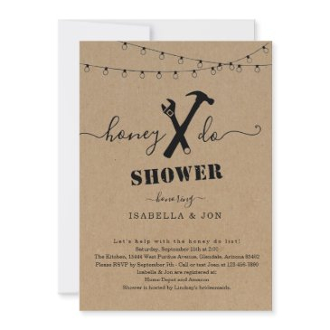 honey do couples shower or groom shower invitation