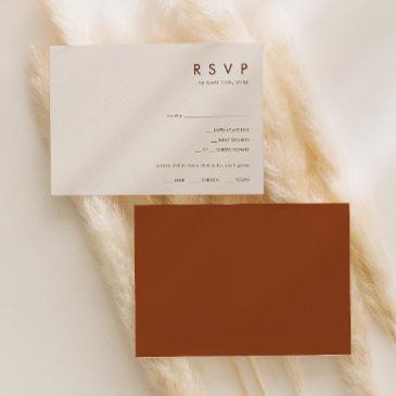 horizontal desert terracotta menu choice rsvp