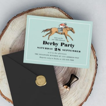 horse racing birthday derby party invitation