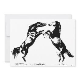 Small Horses Invitations - Horses Invites Front View