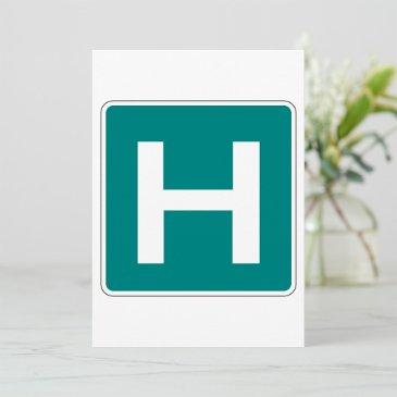 hospital road sign emergency medical facility invitation