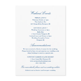 Small Hotel And Weekend Events - Newport Collection Enclosure Invitations Front View