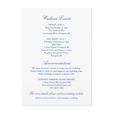 hotel and weekend events - newport collection enclosure invitations