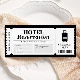 Small Hotel Reservation Staycation Voucher Certificate Invitation Front View