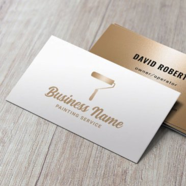 house painter modern gold painting service business invitations