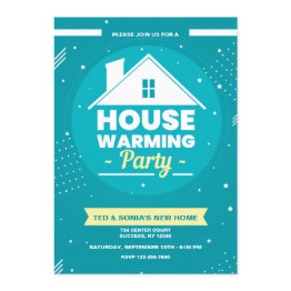 Small House Warming Party Invitation Front View