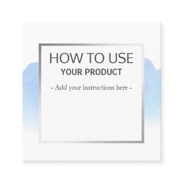 how to use gentle watercolor blue instruction invitations