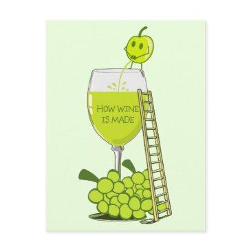 how wine is made funny illustration green postinvitations