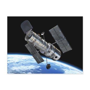 hubble space telescope in earth orbit nasa photo postinvitations