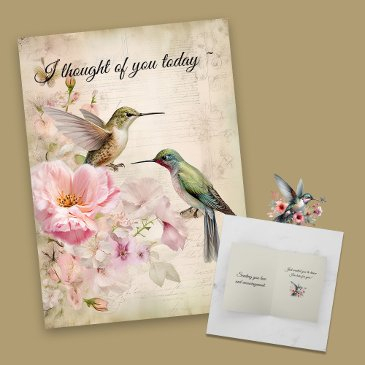 hummingbird pair sympathy invitations