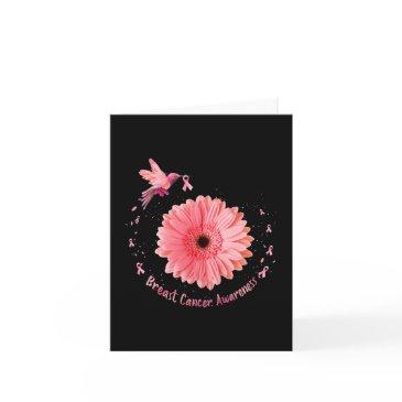 hummingbird sunflower pink ribbon breast cancer aw invitations