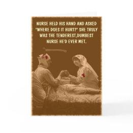 Small Humorous Get Well Invitations Front View