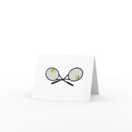 Small Humorous Tennis Birthday Invitations Front View
