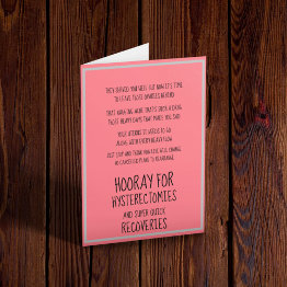 Small Hysterectomy Recovery Invitations Front View