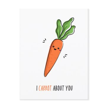 i carrot about you funny pun postinvitations