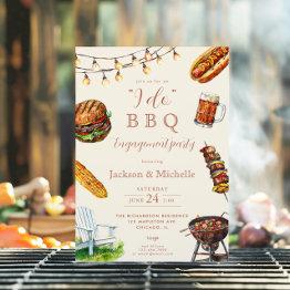 Small I Do Bbq Barbeque Engagement Party Invitation Front View