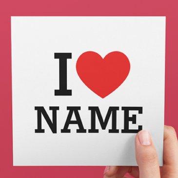 i heart name menu