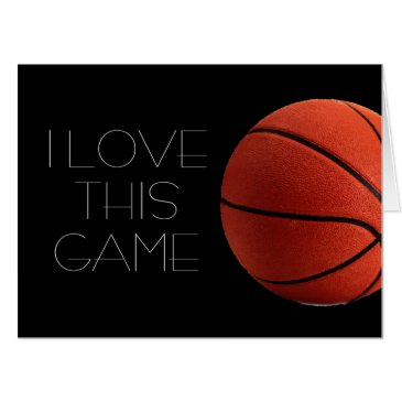 i love basketball close-up invitations
