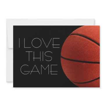 i love basketball close-up invitations