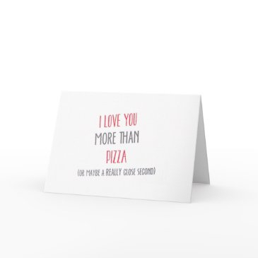 i love you **more than pizza** birthday invitations