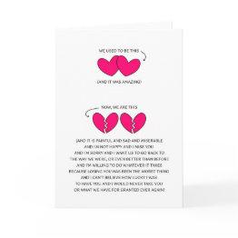 Small I Miss You - I Want You Back - I'm Sorry Invitations Front View