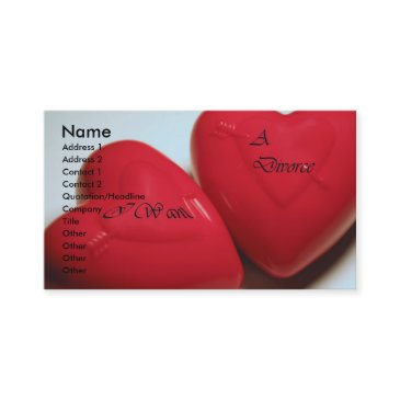 i want a divorce hearts business invitations